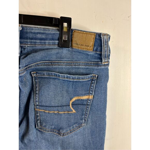American Eagle jeggings size 8 long distressed - Picture 3 of 11